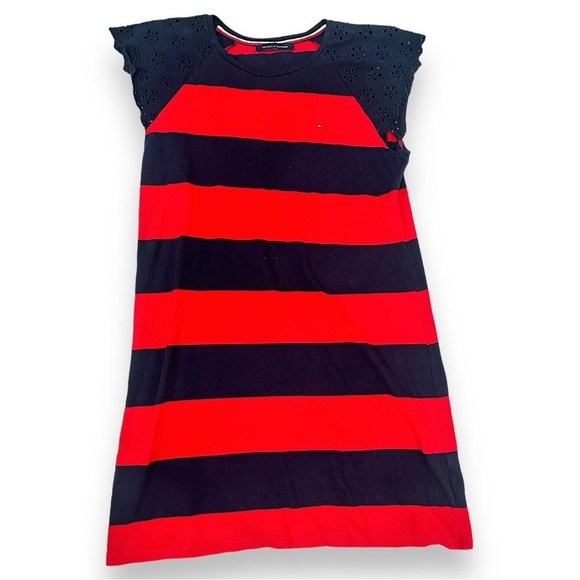 Tommy Hilfiger - Striped Embroidered-Sleeve Dress - Picture 14 of 14